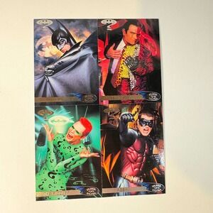 Batman Forever 1995 Fleer Ultra Target Uncut Sheet 4 Card Riddler Two-Face Robin